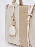 LIU JO ACC1 Borsa in canva squadrata beige