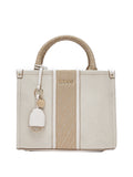 LIU JO ACC1 Borsa in canva squadrata beige