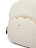LIU JO ACC1 Zaino con zip e tasca esterna CREMA