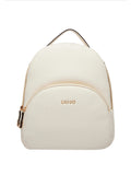 LIU JO ACC1 Zaino con zip e tasca esterna CREMA
