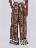 LIU JO BEACHWEAR Pantaloni ampi doppia stampa animalier ANIMALIER