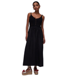 LIU JO BEACHWEAR Abito lungo con bretellina nero