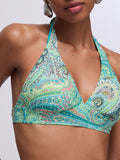 LIU JO BEACHWEAR Triangolo solo pezzo di sopra fantasia verde chiaro