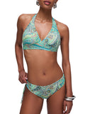 LIU JO BEACHWEAR Triangolo solo pezzo di sopra fantasia verde chiaro