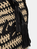 LIU JO BEACHWEAR Borsa mare logo BEIGE/NERO