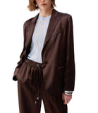 LIU JO BLACK Giacca con cintura CIOCCOLATO