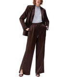 LIU JO BLACK Pantalone con laccio palazzo CIOCCOLATO
