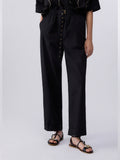 LIU JO BLACK Pantalone vita alta con cintura nero