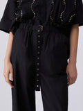 LIU JO BLACK Pantalone vita alta con cintura nero