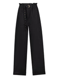 LIU JO BLACK Pantalone vita alta con cintura nero