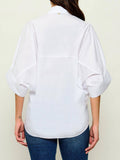 LIU JO BLACK Camicia over manica 3/4 bianco