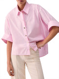 LIU JO BLACK Camicia oversize in popeline rosa
