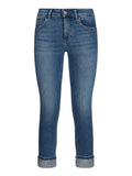 LIU JO BLUE DENIM Jeans con risvolto e strass DENIM