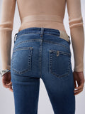 LIU JO BLUE DENIM Jeans con risvolto e strass DENIM