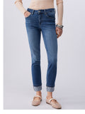 LIU JO BLUE DENIM Jeans con risvolto e strass DENIM