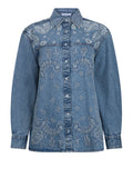 LIU JO BLUE DENIM Camicia regular con ricami DENIM
