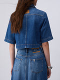 LIU JO BLUE DENIM Camicia in denim cropped DENIM