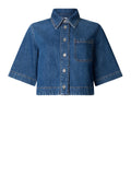 LIU JO BLUE DENIM Camicia in denim cropped DENIM