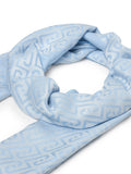 LIU JO SOFT ACC1 Stola fantasia con logo azzurro