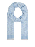 LIU JO SOFT ACC1 Stola fantasia con logo azzurro