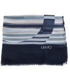 LIU JO SOFT ACC1 Stola fantasia con logo blu