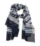 LIU JO SOFT ACC1 Stola fantasia con logo blu