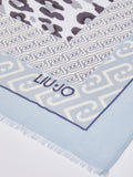 LIU JO SOFT ACC1 Stola logata e inserti animalier polvere
