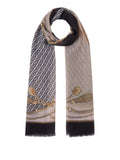 LIU JO SOFT ACC1 Stola fantasia con logo nero