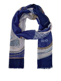 LIU JO SOFT ACC1 Stola fantasia con logo blu