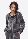 LIU JO SPORT Giacca sportiva con cappuccio grigio
