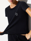 LIU JO SPORT T-shirt basic con logo nero