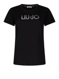 LIU JO SPORT T-shirt girocollo macrologo nero