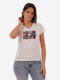 LIU JO SPORT T-shirt rettangolare bianco