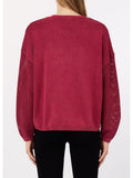 LIU JO SPORT Maglia traforata logo rosso