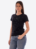 LIU JO SPORT T-shirt basic con applicazioni nero