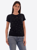 LIU JO SPORT T-shirt basic con applicazioni nero
