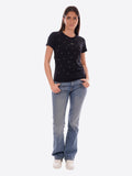 LIU JO SPORT T-shirt basic con applicazioni nero