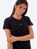 LIU JO SPORT T-shirt basic con applicazioni nero