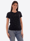 LIU JO SPORT T-shirt basic con applicazioni nero