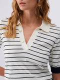 LIU JO SPORT Polo a righe mezza manica B.CO/BLU