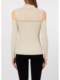 LIU JO SPORT Maglia con dettagli in velo beige