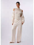 LIU JO SPORT Maglia con dettagli in velo beige