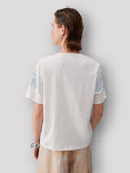 LIU JO SPORT T-shirt con pennellate di colore bianco