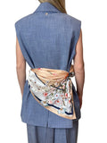LIU JO WHITE Gilet da completo con foulard BLU SCURO