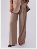 LIU JO WHITE Pantaloni wide leg da completo biscotto