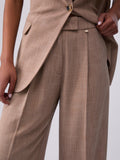 LIU JO WHITE Pantaloni wide leg da completo biscotto