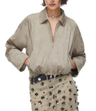LIU JO WHITE Giacca cropped bomber beige