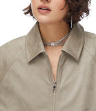 LIU JO WHITE Giacca cropped bomber beige