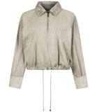 LIU JO WHITE Giacca cropped bomber beige
