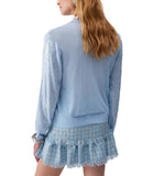 LIU JO WHITE Polo di paillettes blu
